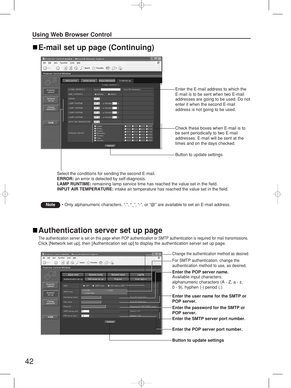 Panasonic PT-D4000E User Manual | Page 42 / 60