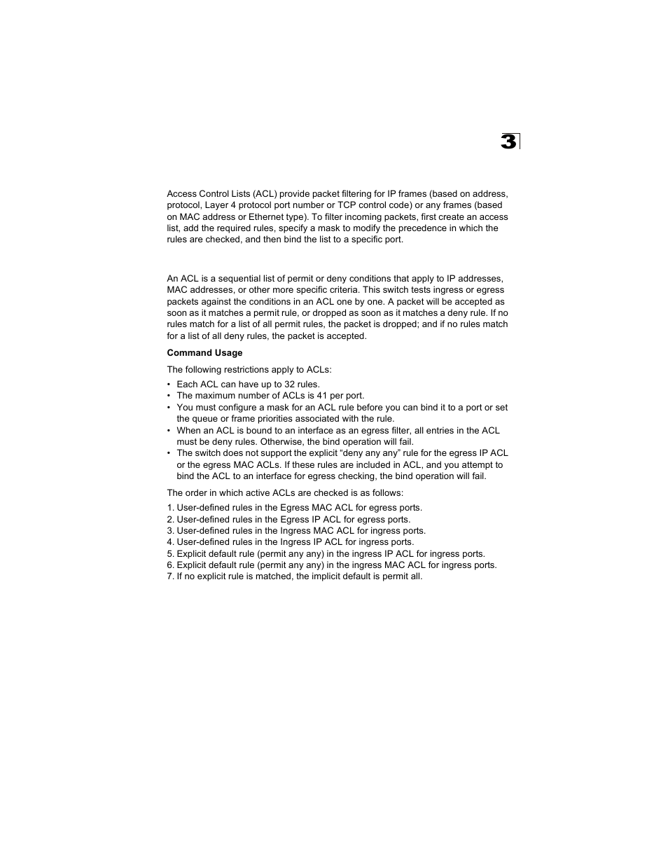 Access control lists, Configuring access control lists | Alcatel Carrier Internetworking Solutions OmniStack 6300-24 User Manual | Page 101 / 462