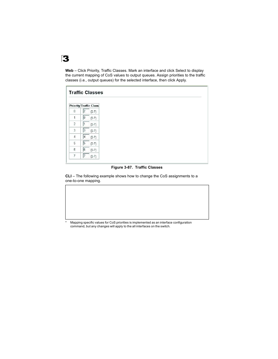 Figure 3-87. traffic classes | Alcatel Carrier Internetworking Solutions OmniStack 6300-24 User Manual | Page 182 / 462