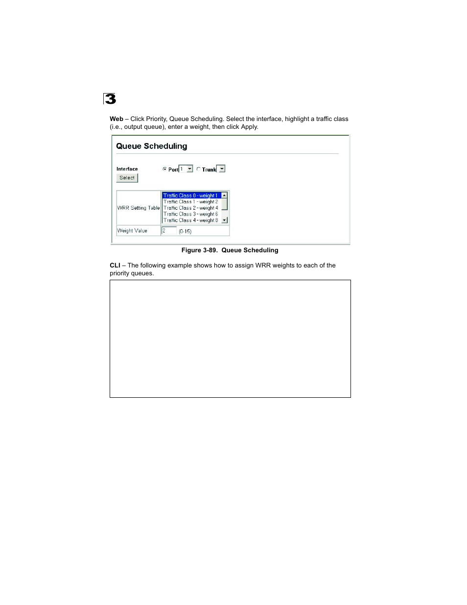 Figure 3-89. queue scheduling | Alcatel Carrier Internetworking Solutions OmniStack 6300-24 User Manual | Page 184 / 462