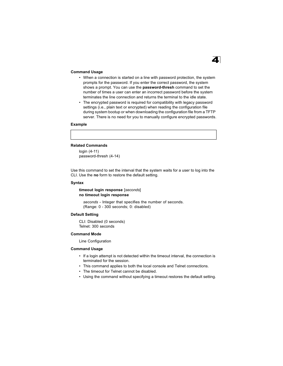 Timeout login response | Alcatel Carrier Internetworking Solutions OmniStack 6300-24 User Manual | Page 225 / 462