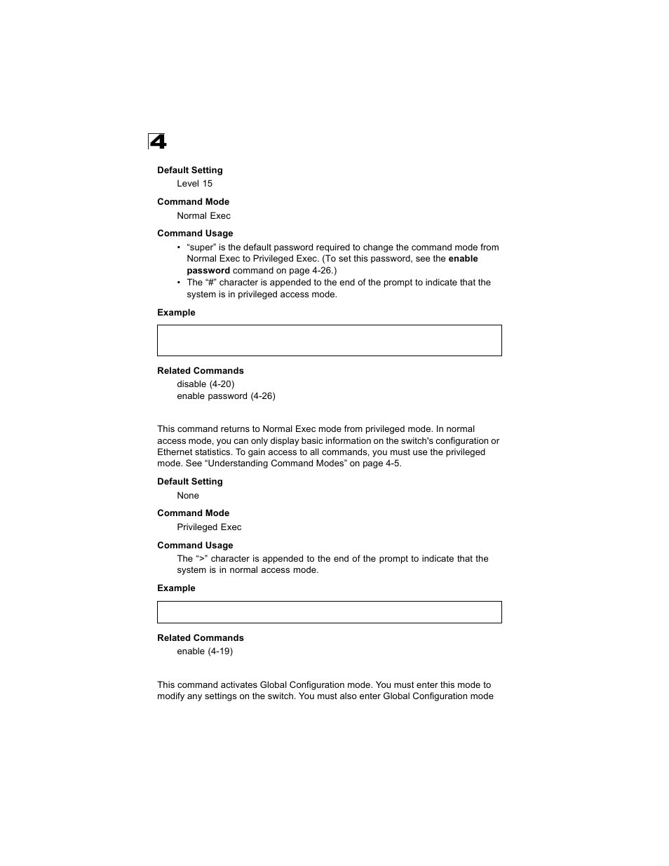 Disable, Configure, Disable 4-20 configure 4-20 | Alcatel Carrier Internetworking Solutions OmniStack 6300-24 User Manual | Page 232 / 462