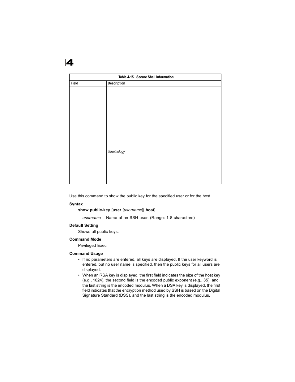 Show public-key | Alcatel Carrier Internetworking Solutions OmniStack 6300-24 User Manual | Page 252 / 462