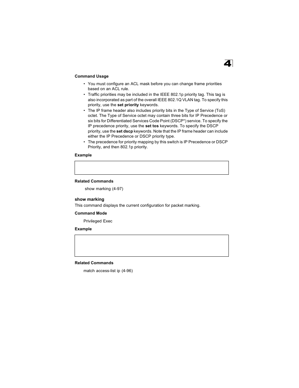 Show marking | Alcatel Carrier Internetworking Solutions OmniStack 6300-24 User Manual | Page 309 / 462