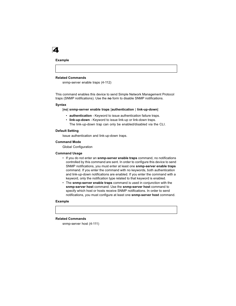 Snmp-server enable traps | Alcatel Carrier Internetworking Solutions OmniStack 6300-24 User Manual | Page 324 / 462