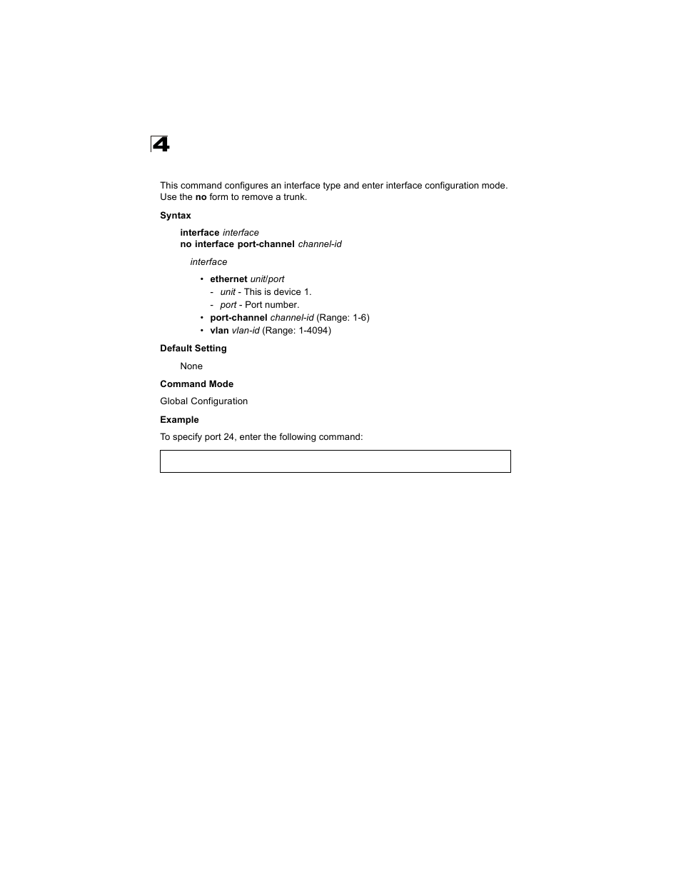 Interface, Interface 4-130 | Alcatel Carrier Internetworking Solutions OmniStack 6300-24 User Manual | Page 342 / 462