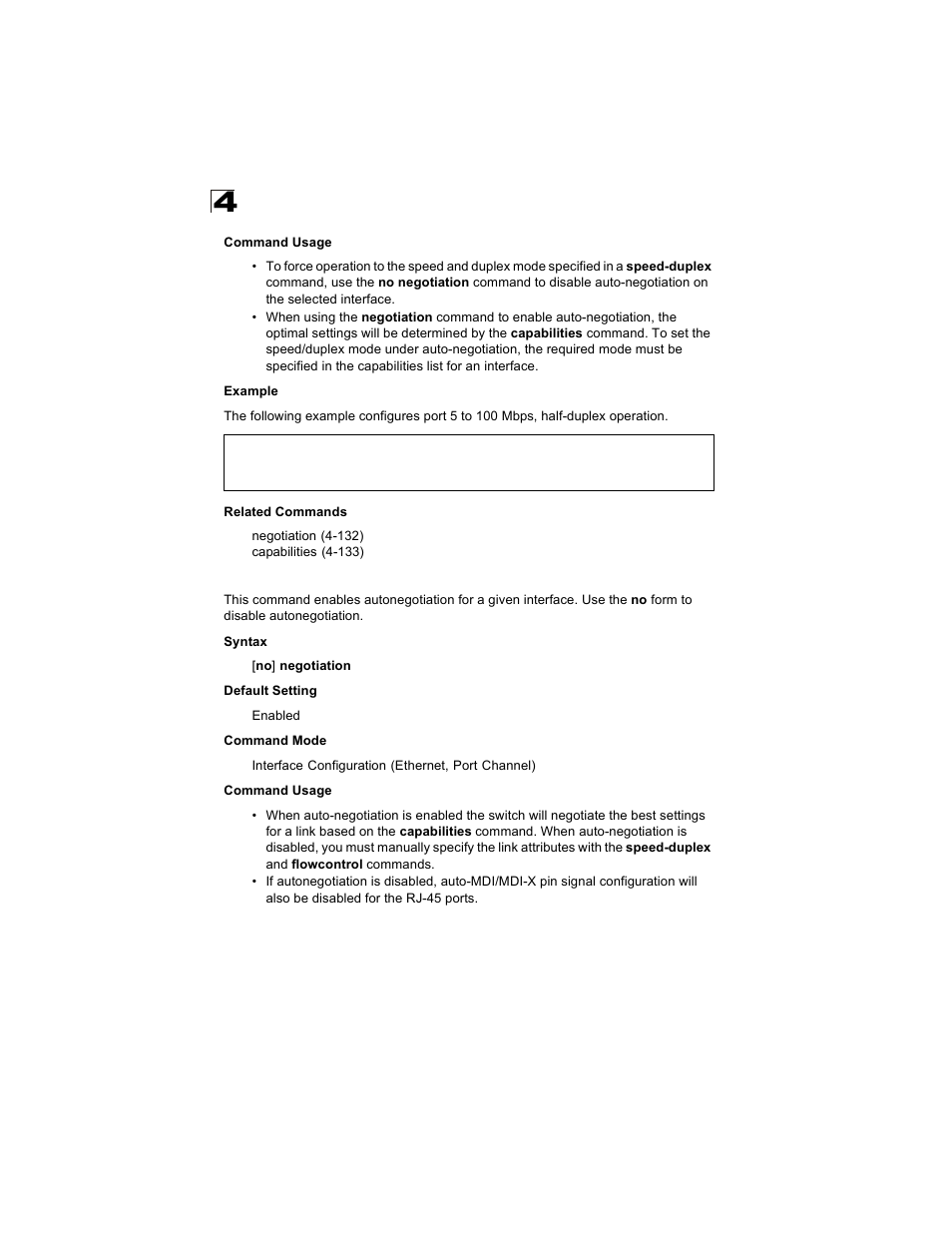 Negotiation, Negotiation 4-132 | Alcatel Carrier Internetworking Solutions OmniStack 6300-24 User Manual | Page 344 / 462