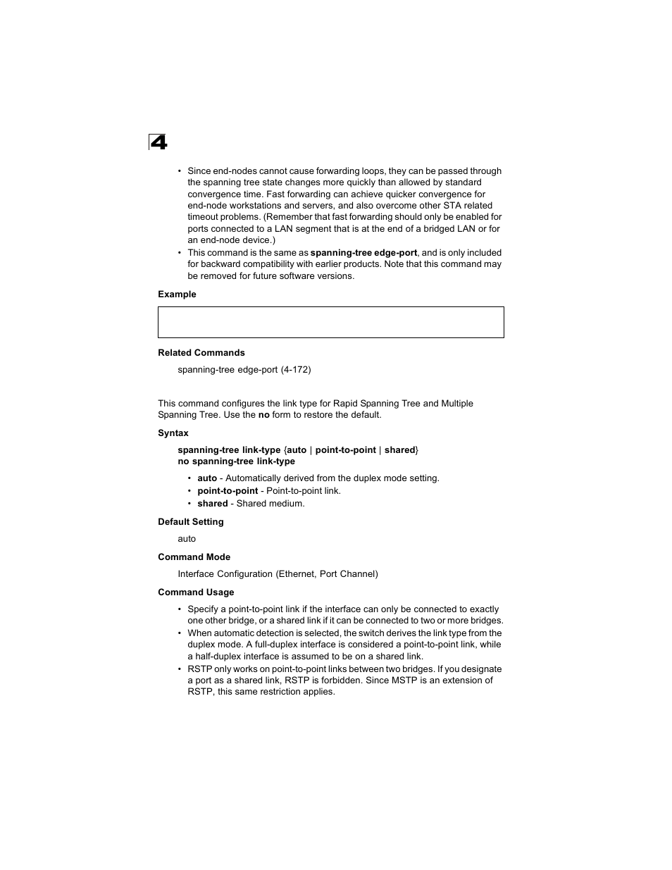 Spanning-tree link-type | Alcatel Carrier Internetworking Solutions OmniStack 6300-24 User Manual | Page 386 / 462