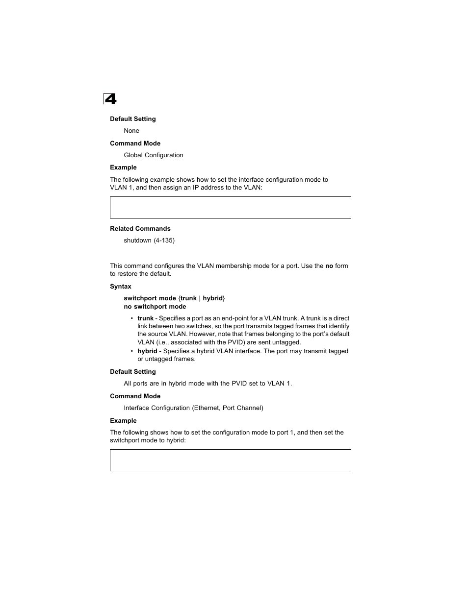 Switchport mode, E 4-182) | Alcatel Carrier Internetworking Solutions OmniStack 6300-24 User Manual | Page 394 / 462