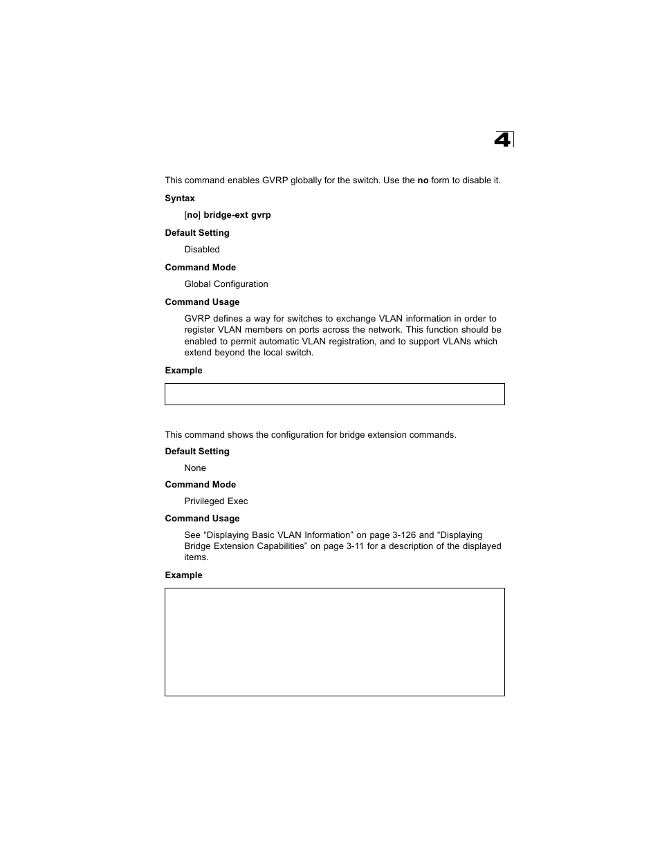 Bridge-ext gvrp, Show bridge-ext | Alcatel Carrier Internetworking Solutions OmniStack 6300-24 User Manual | Page 405 / 462