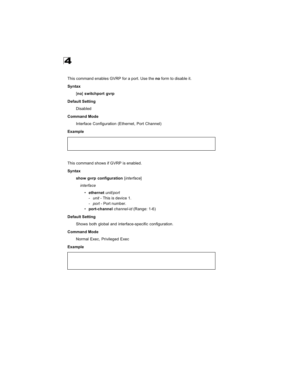Switchport gvrp, Show gvrp configuration | Alcatel Carrier Internetworking Solutions OmniStack 6300-24 User Manual | Page 406 / 462