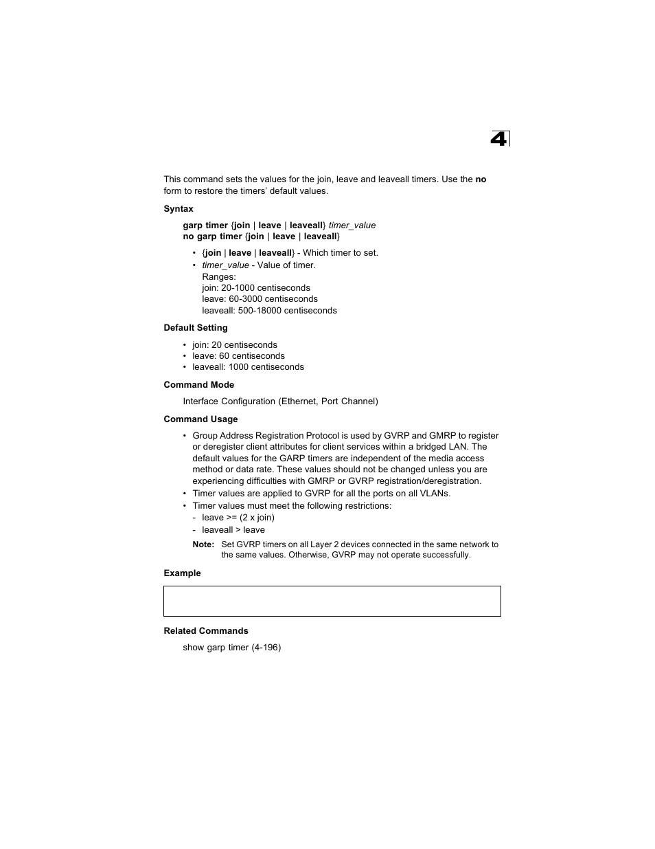 Garp timer | Alcatel Carrier Internetworking Solutions OmniStack 6300-24 User Manual | Page 407 / 462