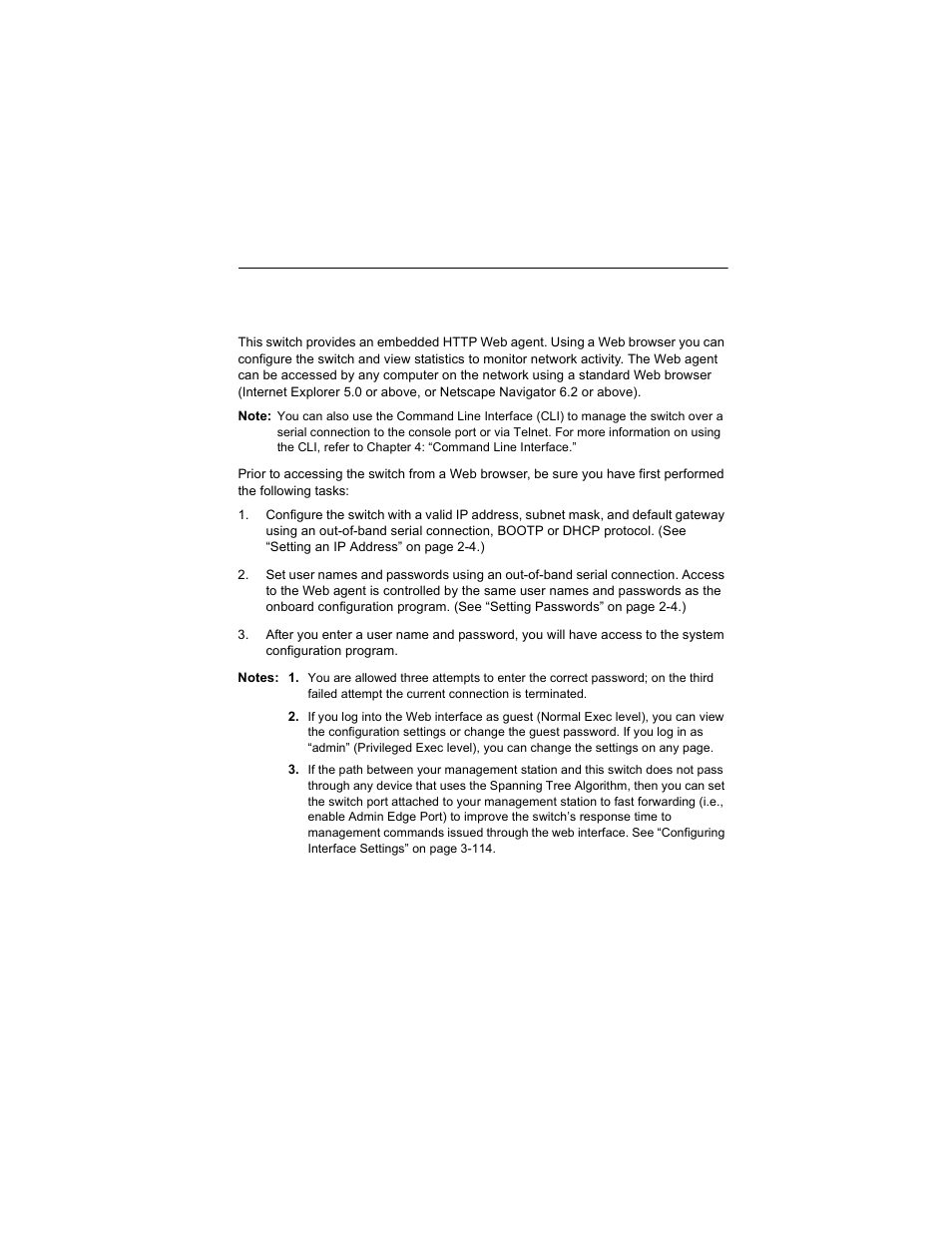 Chapter 3: configuring the switch, Using the web interface | Alcatel Carrier Internetworking Solutions OmniStack 6300-24 User Manual | Page 41 / 462