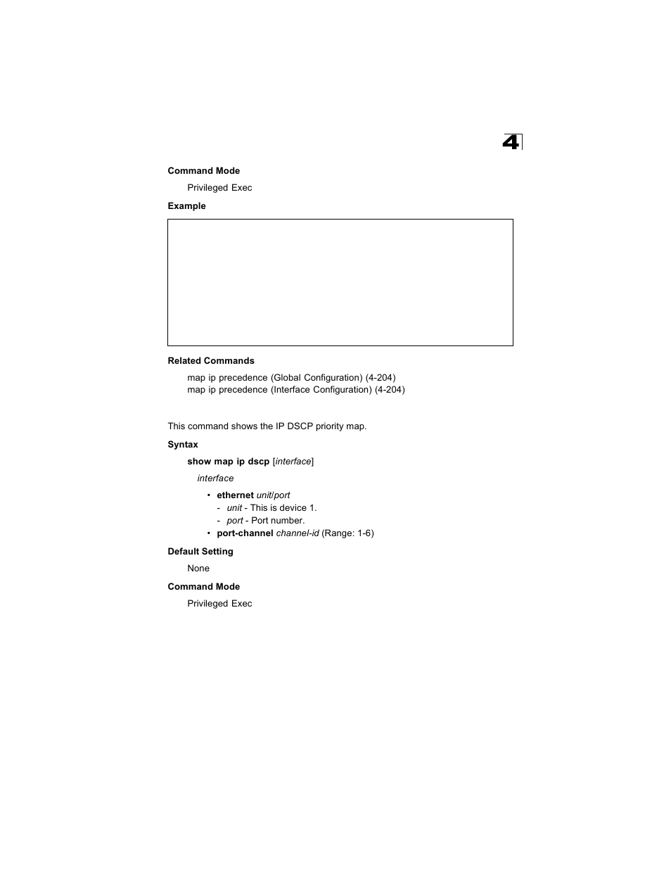 Show map ip dscp | Alcatel Carrier Internetworking Solutions OmniStack 6300-24 User Manual | Page 421 / 462