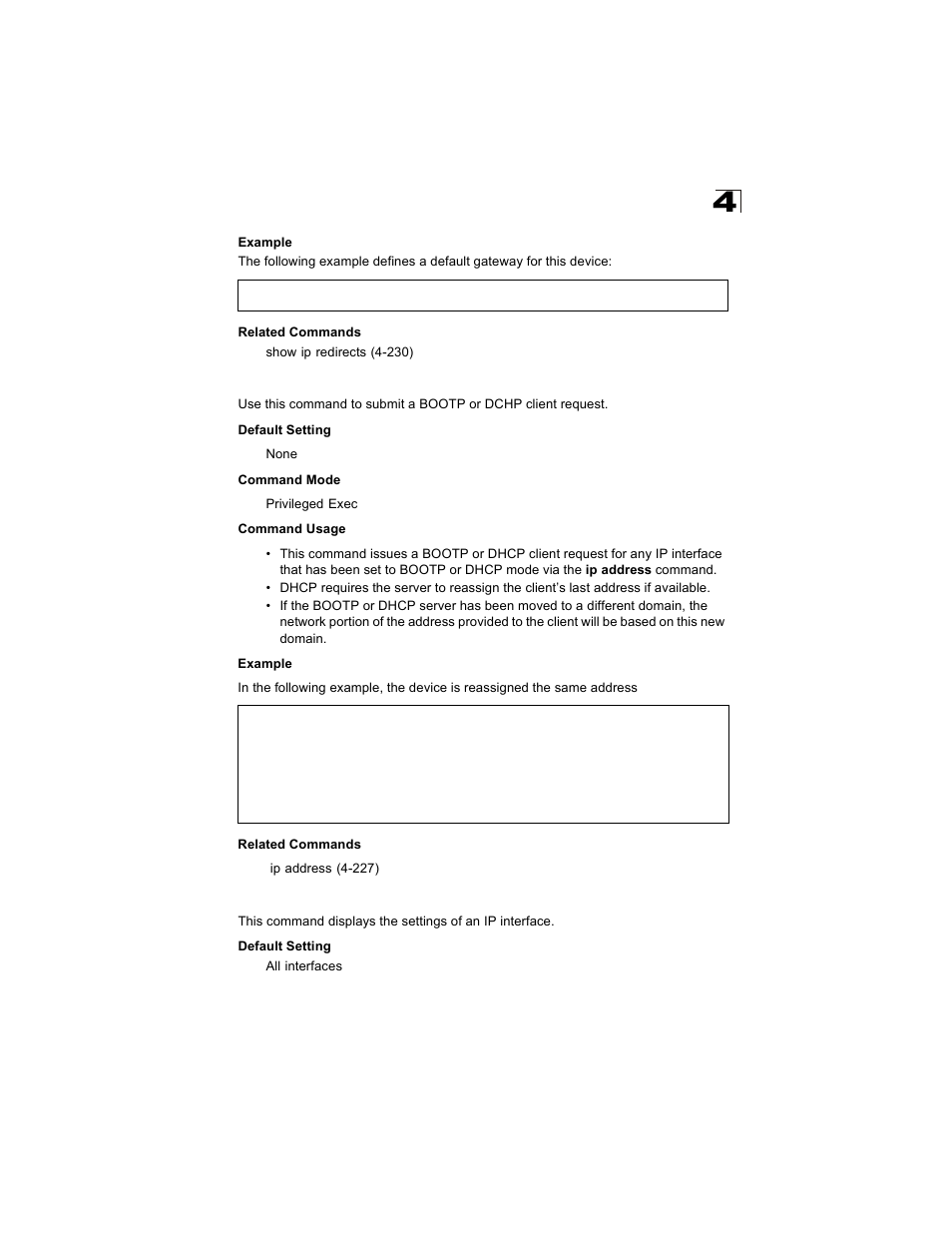 Ip dhcp restart, Show ip interface | Alcatel Carrier Internetworking Solutions OmniStack 6300-24 User Manual | Page 441 / 462