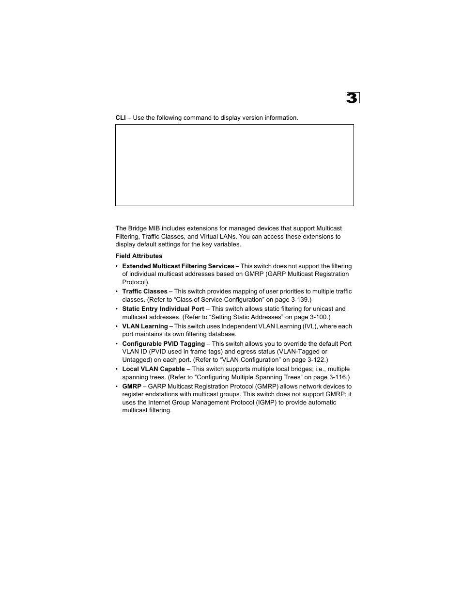 Displaying bridge extension capabilities | Alcatel Carrier Internetworking Solutions OmniStack 6300-24 User Manual | Page 51 / 462