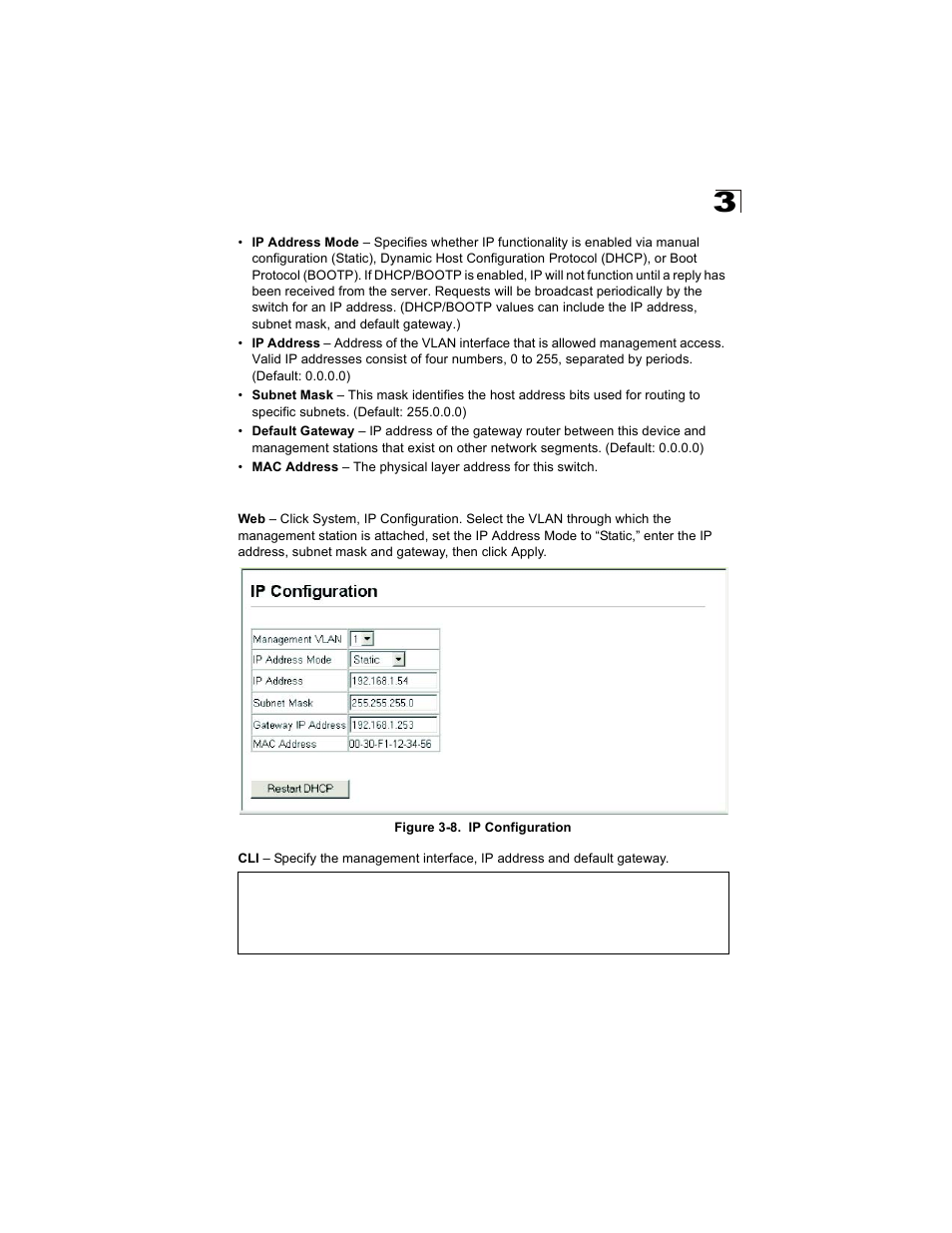 Manual configuration, Figure 3-8, Ip configuration | Alcatel Carrier Internetworking Solutions OmniStack 6300-24 User Manual | Page 53 / 462