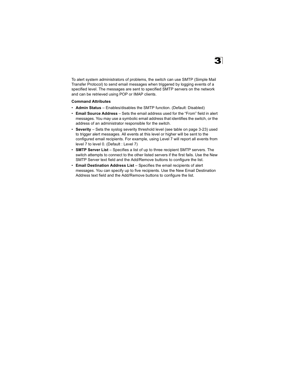 Sending simple mail transfer protocol alerts | Alcatel Carrier Internetworking Solutions OmniStack 6300-24 User Manual | Page 67 / 462