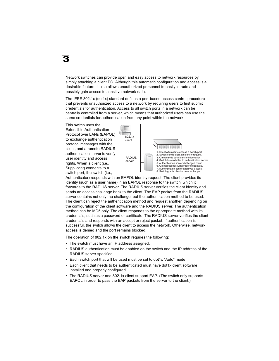 Configuring 802.1x port authentication | Alcatel Carrier Internetworking Solutions OmniStack 6300-24 User Manual | Page 94 / 462