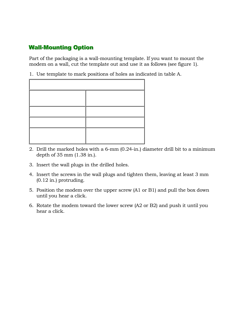 Wall-mounting option | Alcatel Carrier Internetworking Solutions 1000 ADSL User Manual | Page 8 / 78