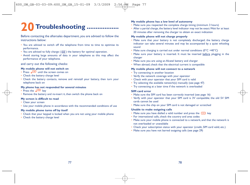 Troubleshooting | Alcatel Carrier Internetworking Solutions OT-600 User Manual | Page 40 / 42