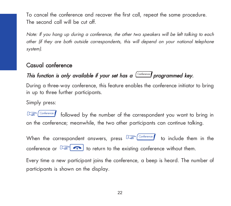 Ccaassuuaall ccoonnffeerreennccee | Alcatel Carrier Internetworking Solutions OmniPCX 3AK 19522 User Manual | Page 24 / 61