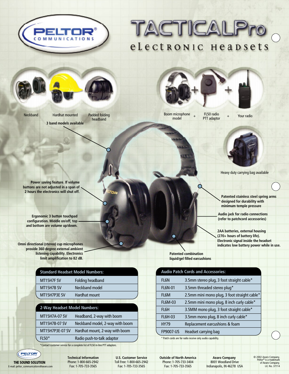 Peltor Electronic Headset TACTICAL PRO User Manual | Page 2 / 2