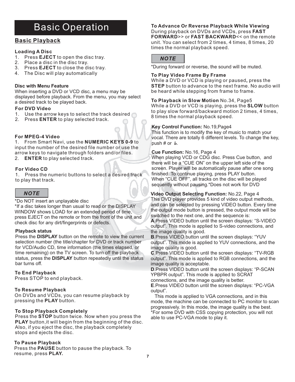 Basic operation | Acesonic DGX-109 User Manual | Page 10 / 26
