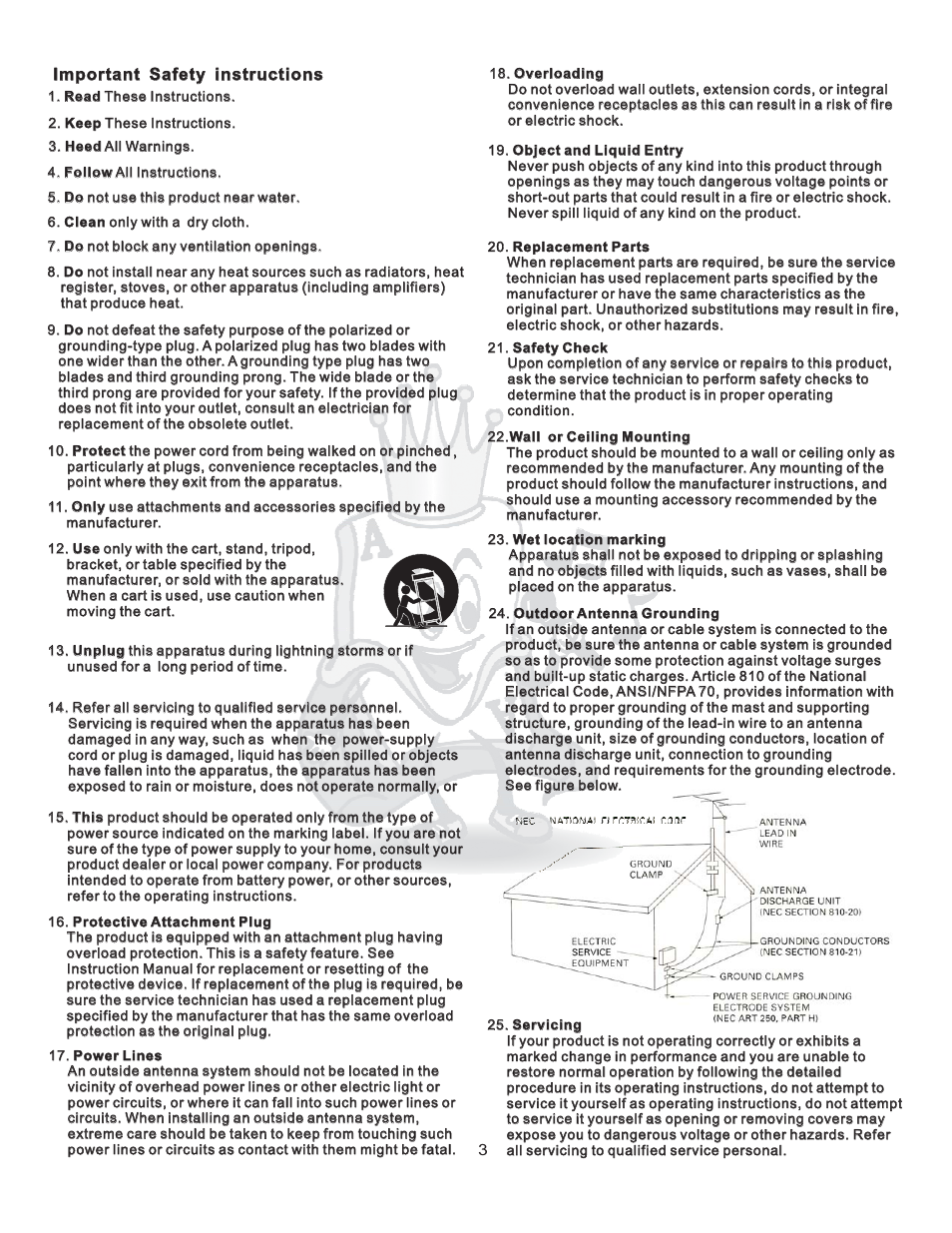 Acesonic AM-825 User Manual | Page 3 / 16
