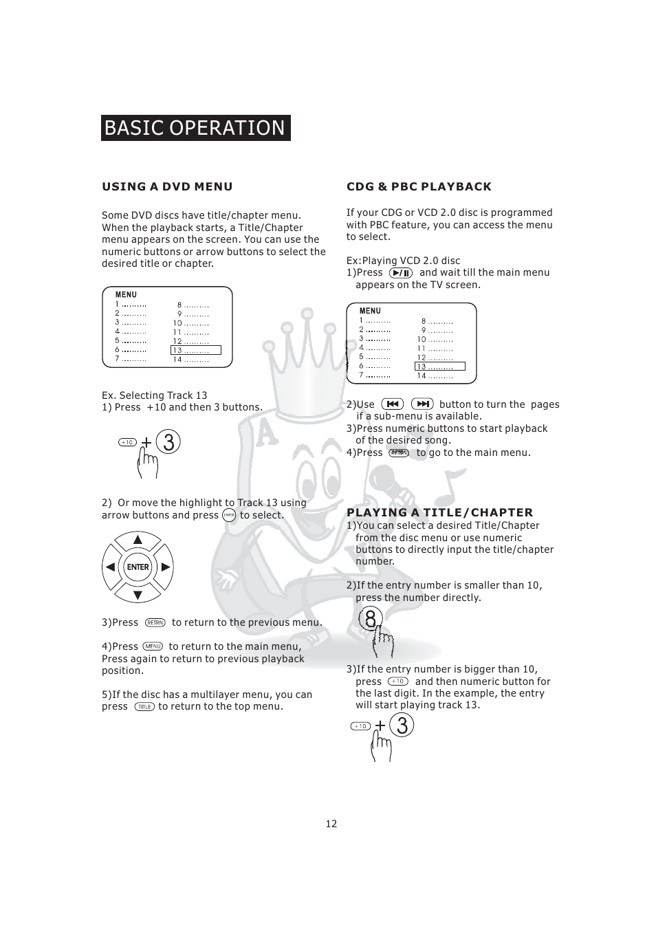 Basic operation | Acesonic KOD-800 User Manual | Page 14 / 32