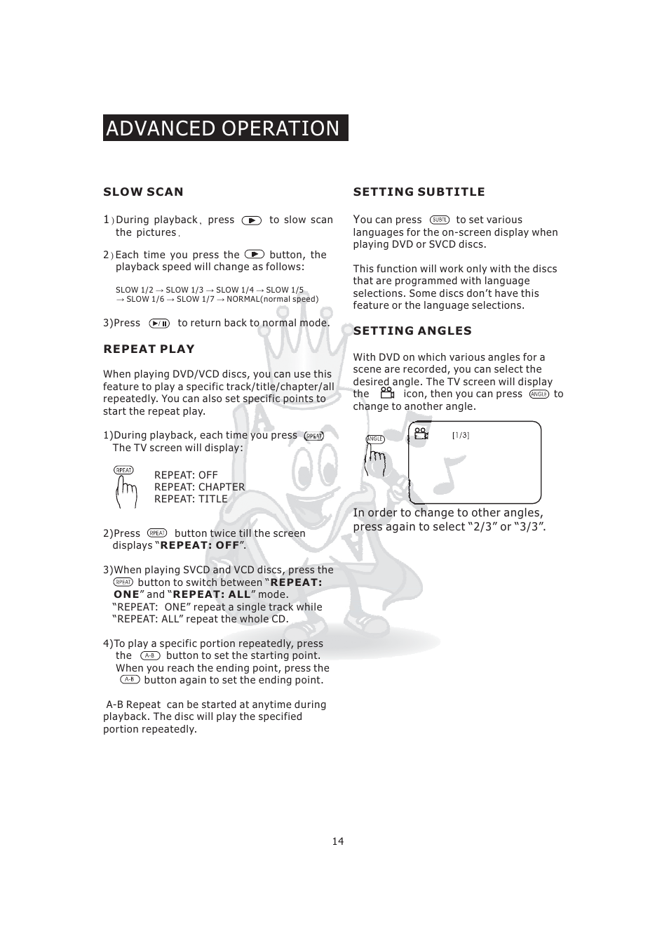 Advanced operation | Acesonic KOD-800 User Manual | Page 16 / 32