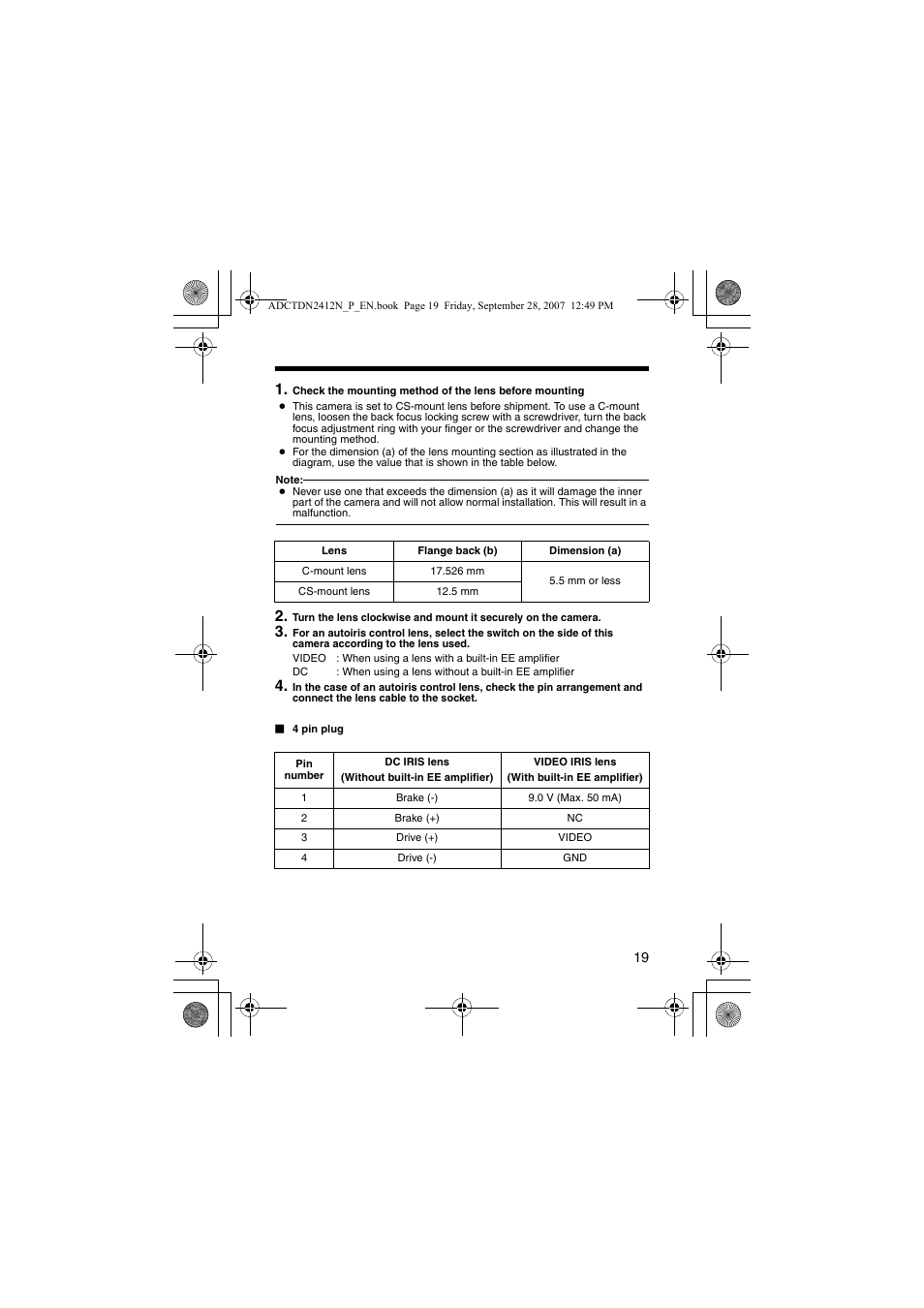 American Dynamics ADCTDN0230P User Manual | Page 19 / 60