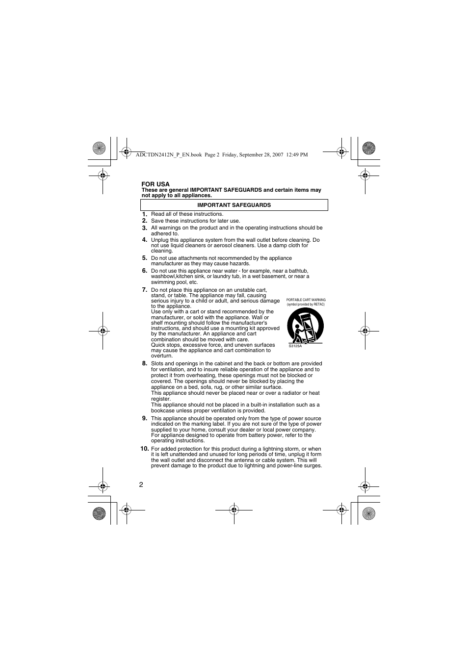 American Dynamics ADCTDN0230P User Manual | Page 2 / 60