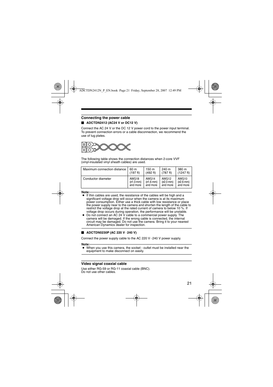 A pg. 21) | American Dynamics ADCTDN0230P User Manual | Page 21 / 60