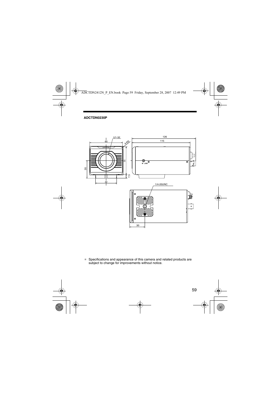 American Dynamics ADCTDN0230P User Manual | Page 59 / 60