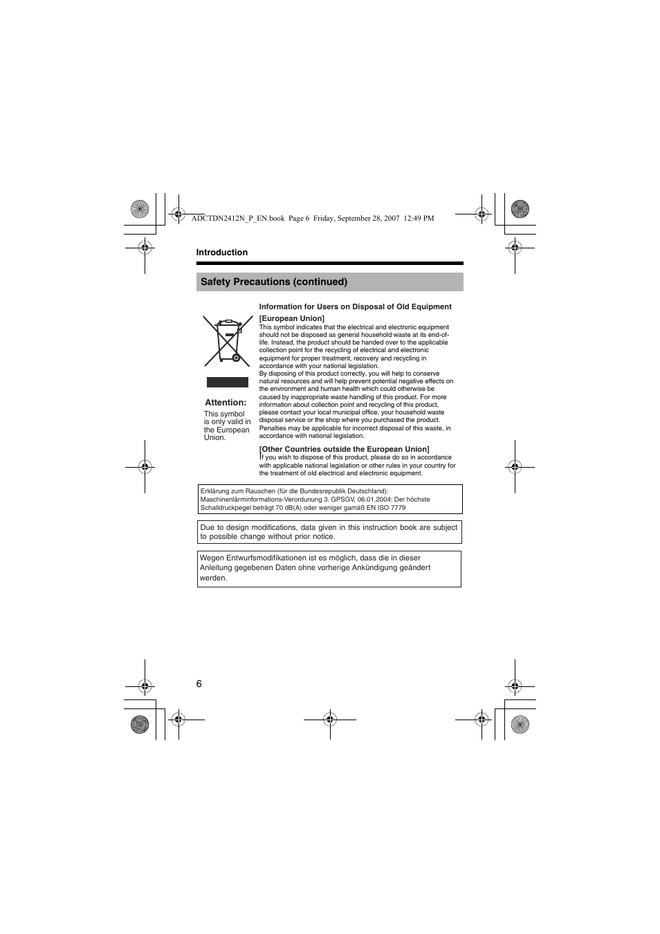 American Dynamics ADCTDN0230P User Manual | Page 6 / 60