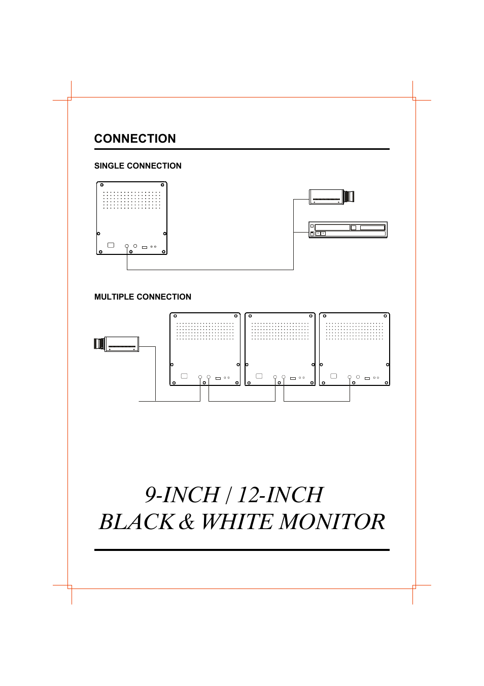 Inch / 12-inch black & white monitor, Connection | American Dynamics AD912A User Manual | Page 8 / 8