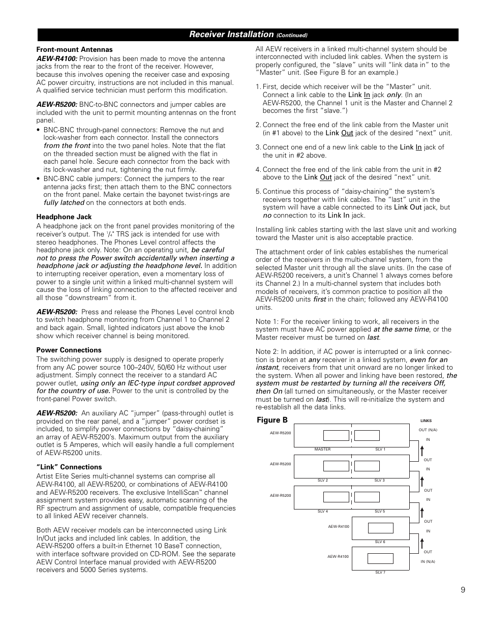 Receiver installation, Figure b | Audio-Technica ARTIST ELITE 4000 User Manual | Page 8 / 31