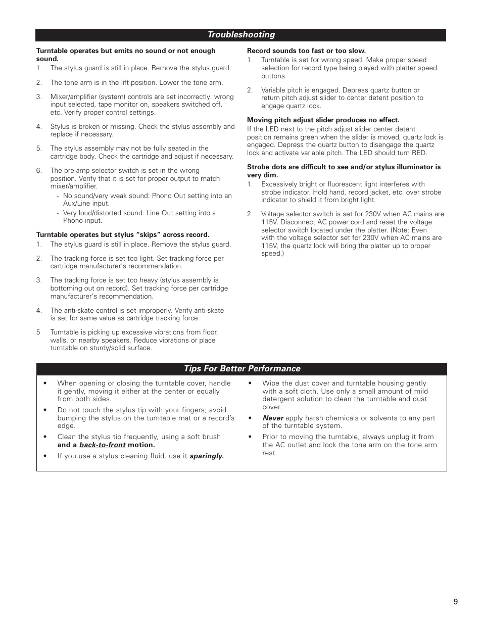 Audio-Technica AT-PL120 User Manual | Page 9 / 11