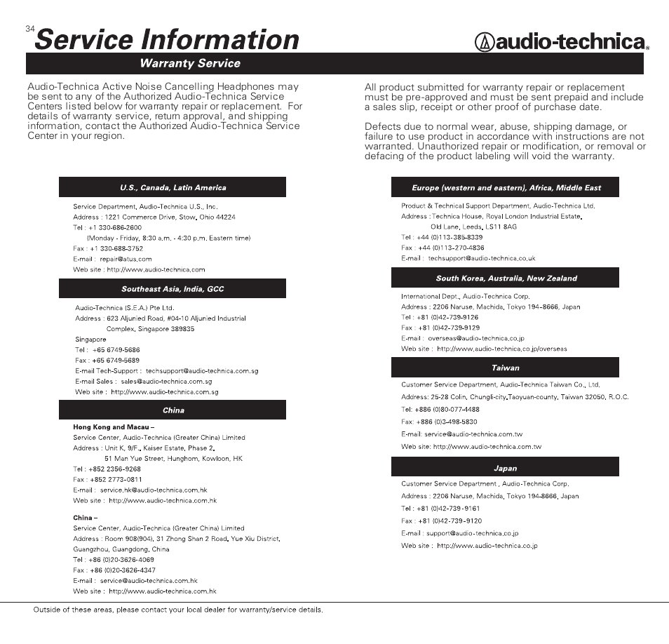 Audio-Technica ATH-ANC3 User Manual | Page 18 / 21