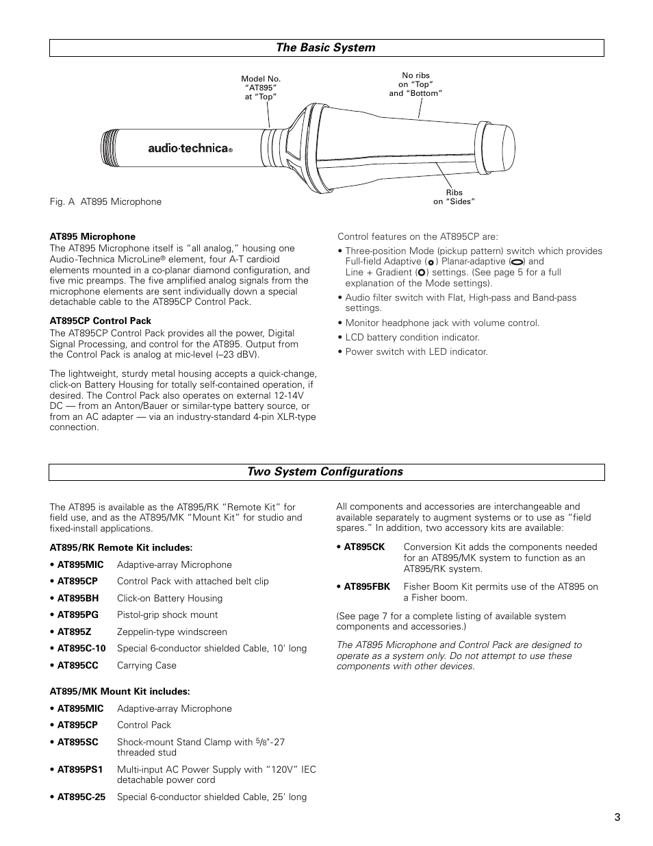 Audio-Technica AT895 User Manual | Page 3 / 8