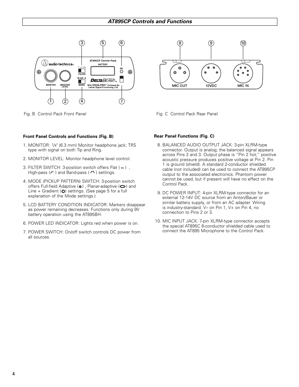 Audio-Technica AT895 User Manual | Page 4 / 8