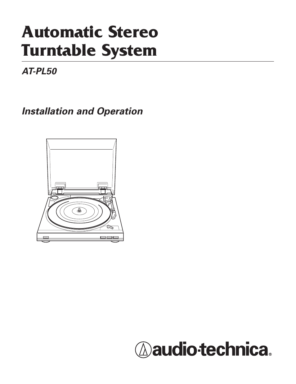 Audio-Technica AT-PL50 User Manual | 8 pages