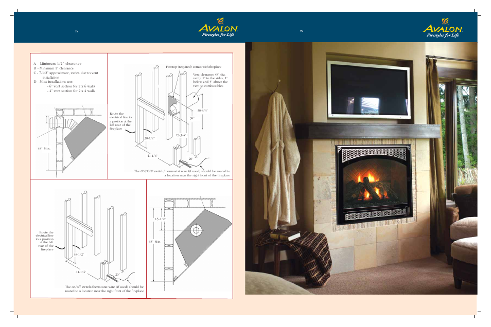 Gas fireplaces, Winthrop | Avalon Stoves Winthrop HH User Manual | Page 14 / 16