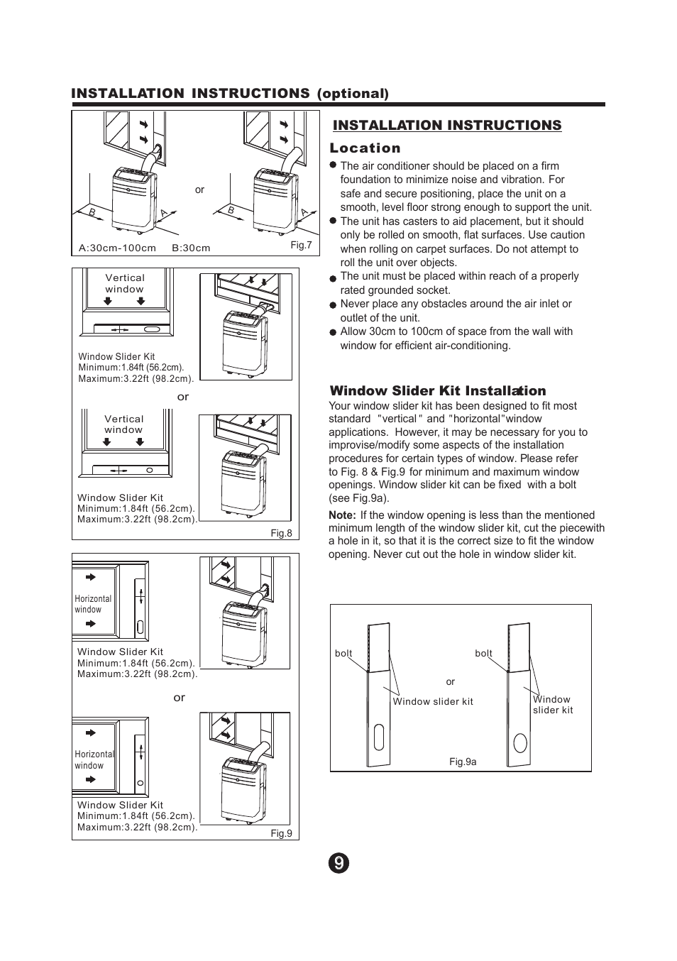Т³гж 10, Installation instructions (optional | NewAir Portaible Air Conditioner AC-12100E User Manual | Page 10 / 17