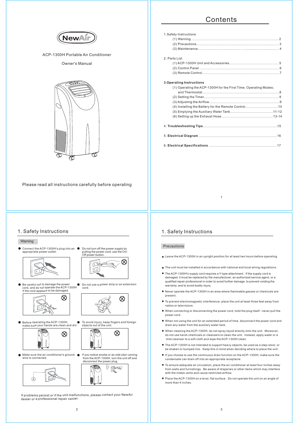 NewAir ACP-1300H User Manual | 5 pages