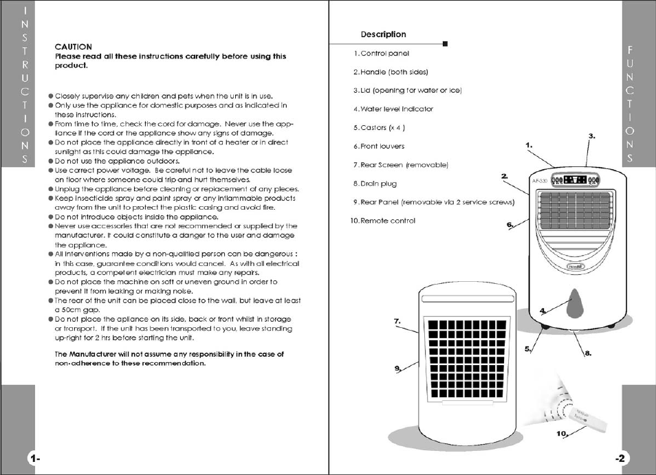 NewAir Air Cooler AF-330 User Manual | Page 2 / 4