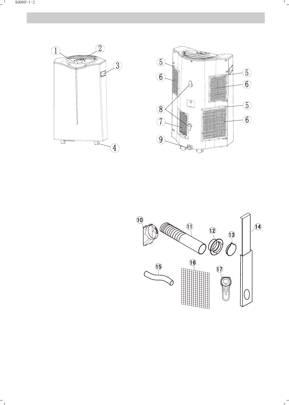 Parts list | NewAir AC14000E User Manual | Page 3 / 16