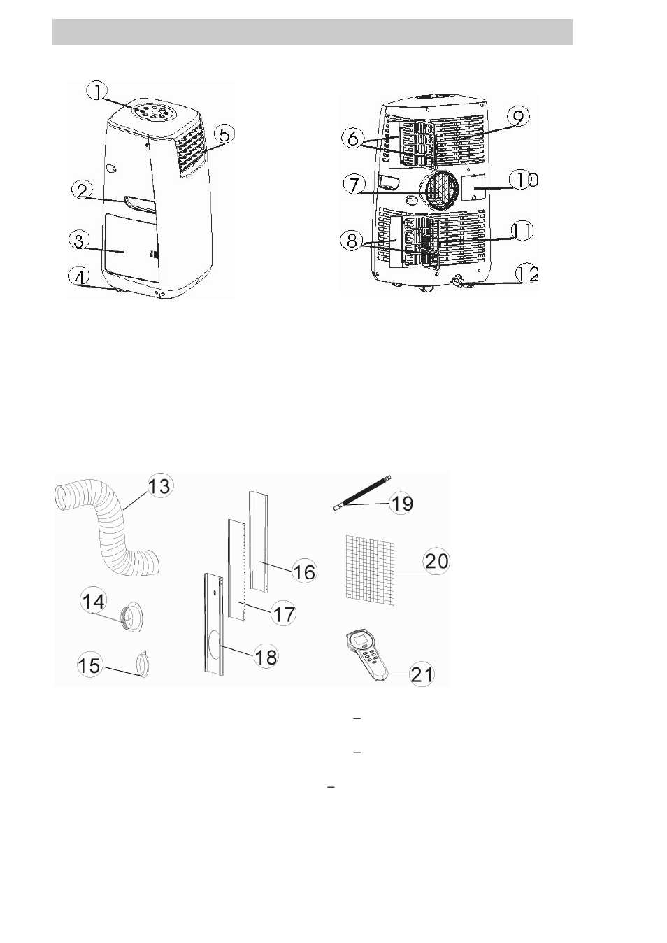Parts list | NewAir AC-14100E User Manual | Page 3 / 15