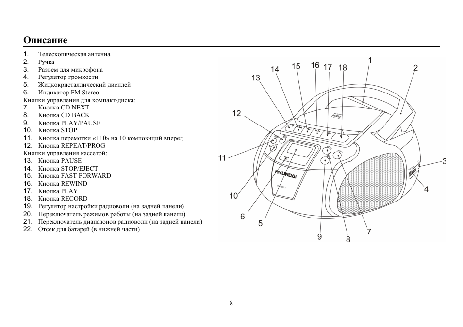 Hyundai H-1407 User Manual | Page 8 / 14